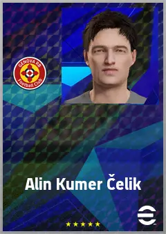 Alin Kumer Čelik eFootball 2026 player card, 64 OVR CB