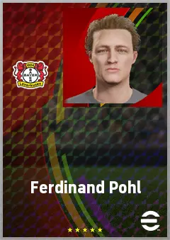Ferdinand Pohl eFootball 2026 player card, 64 OVR CB