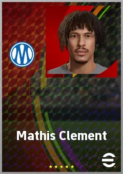 Mathis Clement eFootball 2026 player card, 64 OVR RB