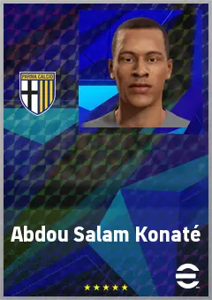 Abdou Salam Konaté eFootball 2026 player card, 64 OVR DMF