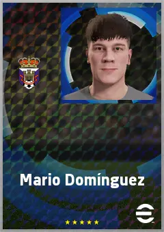 Mario Domínguez eFootball 2026 player card, 62 OVR CF