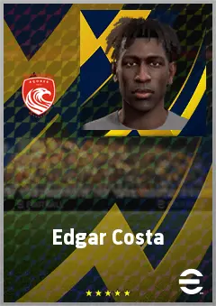 Edgar Costa eFootball 2026 player card, 63 OVR CF