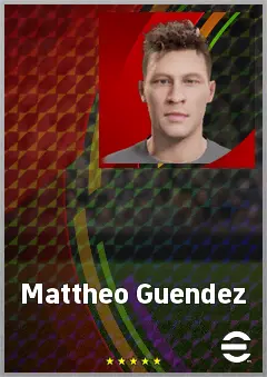 Mattheo Guendez eFootball 2026 player card, 61 OVR CMF