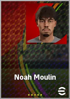 Noah Moulin eFootball 2026 player card, 60 OVR LWF