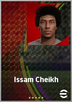 Issam Cheikh eFootball 2026 player card, 60 OVR CF