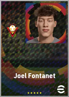 Joel Fontanet eFootball 2026 player card, 64 OVR CB