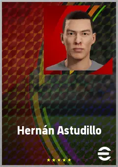 Hernán Astudillo eFootball 2026 player card, 62 OVR LWF