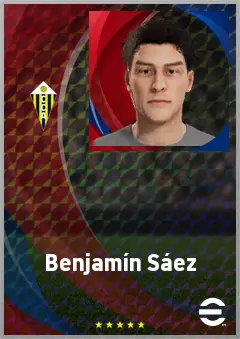 Benjamín Sáez eFootball 2026 player card, 63 OVR RB