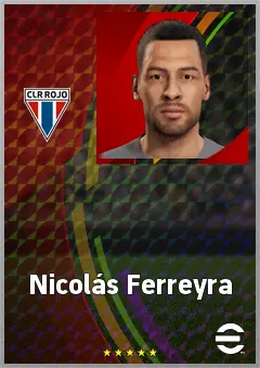 Nicolás Ferreyra eFootball 2026 player card, 71 OVR CF
