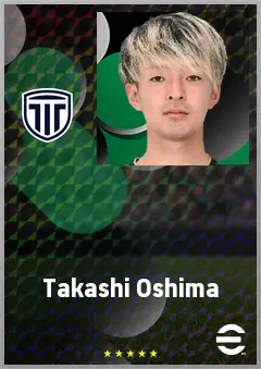 Oshima Takashi eFootball 2026 player card, 62 OVR AMF