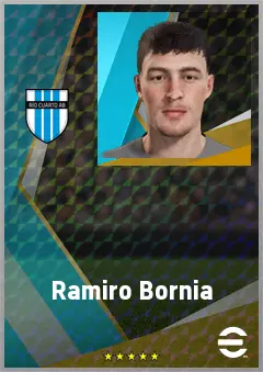 Ramiro Bornia eFootball 2026 player card, 65 OVR LWF
