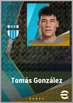 Tomás González eFootball 2026 player card, 70 OVR AMF