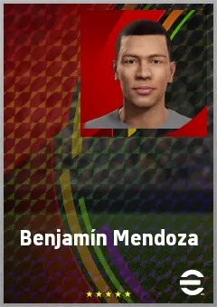 Benjamín Mendoza eFootball 2026 player card, 62 OVR LB