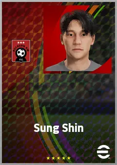 Sung Shin eFootball 2026 player card, 61 OVR CMF