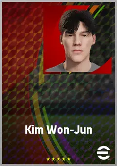 Kim Won-Jun eFootball 2026 player card, 60 OVR CB