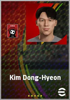 Kim Dong-Hyeon eFootball 2026 player card, 63 OVR LWF