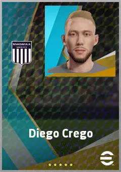 Diego Crego eFootball 2026 player card, 69 OVR LWF