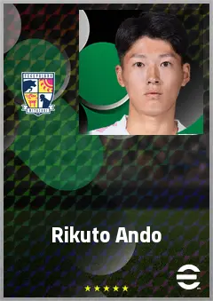 Ando Rikuto eFootball 2026 player card, 61 OVR LWF