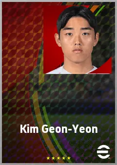 Kim Geon-Yeon eFootball 2026 player card, 60 OVR RB