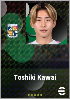 Kawai Toshiki eFootball 2026 player card, 58 OVR DMF