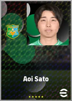 Sato Aoi eFootball 2026 player card, 65 OVR AMF