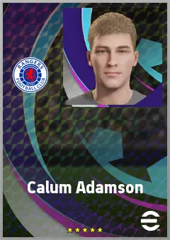Calum Adamson eFootball 2026 player card, 63 OVR CMF