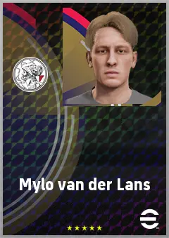 Mylo van der Lans eFootball 2026 player card, 63 OVR CB