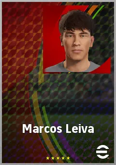 Marcos Leiva eFootball 2026 player card, 62 OVR RB
