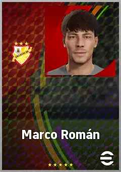 Marco Román eFootball 2026 player card, 60 OVR DMF