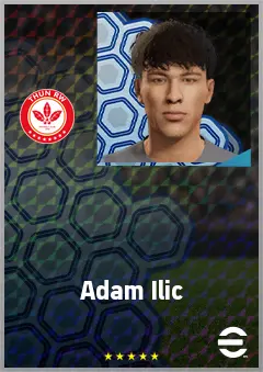 Adam Ilic eFootball 2026 player card, 61 OVR LWF