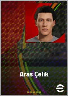 Aras Çelik eFootball 2026 player card, 58 OVR CB