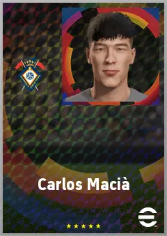 Carlos Macià eFootball 2026 player card, 63 OVR CMF