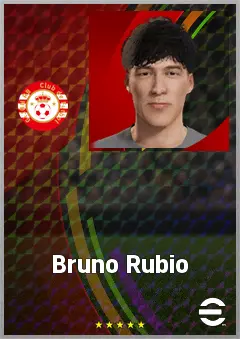 Bruno Rubio eFootball 2026 player card, 61 OVR AMF