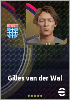 Gilles van der Wal eFootball 2026 player card, 59 OVR AMF