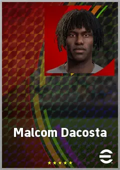 Malcom Dacosta eFootball 2026 player card, 63 OVR DMF