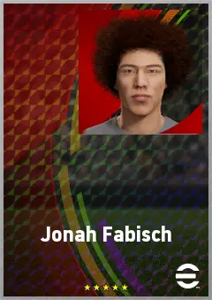 Jonah Fabisch eFootball 2026 player card, 67 OVR CMF