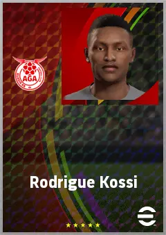 Rodrigue Kossi eFootball 2026 player card, 64 OVR DMF