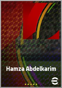 Hamza Abdelkarim eFootball 2026 player card, 69 OVR CF