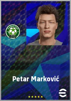Petar Marković eFootball 2026 player card, 65 OVR CB