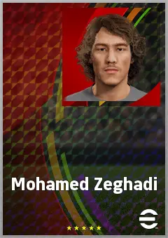 Mohamed Zeghadi eFootball 2026 player card, 60 OVR CMF