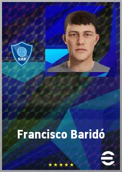Francisco Baridó eFootball 2026 player card, 64 OVR AMF
