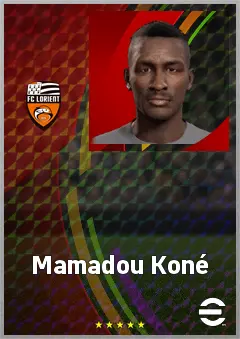 Mamadou Koné eFootball 2026 player card, 60 OVR CF