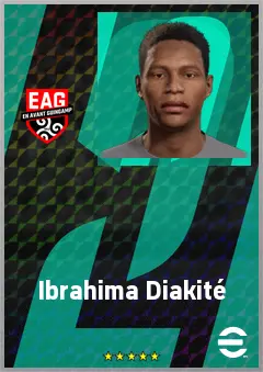 Ibrahima Diakité eFootball 2026 player card, 60 OVR DMF