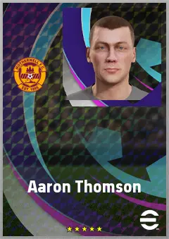 Aaron Thomson eFootball 2026 player card, 62 OVR CB