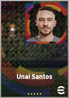 Unai Santos eFootball 2026 player card, 65 OVR CB