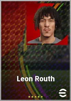 Leon Routh eFootball 2026 player card, 63 OVR CB