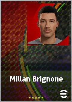 Millan Brignone eFootball 2026 player card, 61 OVR CMF