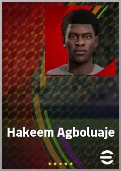 Hakeem Agboluaje eFootball 2026 player card, 61 OVR LB