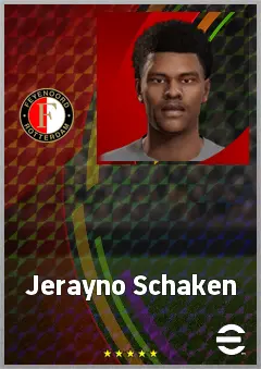 Jerayno Schaken eFootball 2026 player card, 60 OVR CF