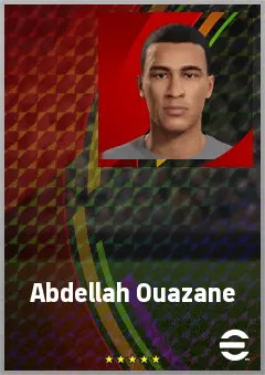 Abdellah Ouazane eFootball 2026 player card, 62 OVR AMF